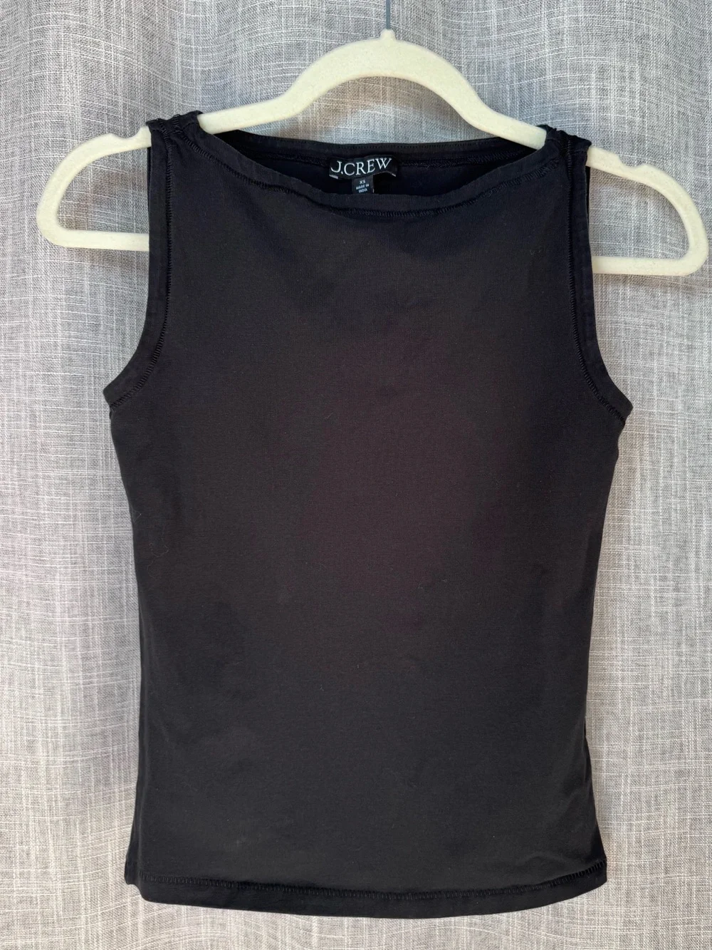 J. Crew Black stretch cotton Sleeveless black shell top XS